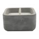 Christmas Halloween Cement Square LED Candle Light 10.2*10.2*5.3(6.2)Cm