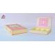 Recycled Pink Book - Type Paper Square / Rectangle Gift Box For Fruit Tea
