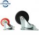 Transparant Industrial Rotatable Caster Wheels Flat Plate Stem For Easy Maneuverability