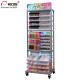 Movable Metal Nail Polish Cosmetic Display Stand Clear Beauty Organizer