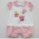 Peterpan Collar Baby Footed Rompers Cotton Spandex Jersey Romper Baby For Summer