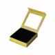 10*10*3.5cm Transparent Window Rigid Paper Gift Box With PET Tray Shiny Gold