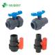 DIN/ANSI/JIS White PVC Single Union Ball Valve with Blue Handle Household Usage White