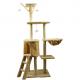 Beige Cat Tree Furniture For Multiple Large Cats Older Adult Elderly Senior Two Xl Cats 60 Inch 72 Inch 80 Inches