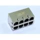 HR892430C Stacked RJ45 2x4 With 1000 Base - T Magnetics Connector LPJG47578CNL