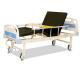 Movable Two Crank Hospital Patient Bed With Overbed Table And High Foam Mattress