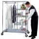 Laundry Hotel Cart Commercial Wire Shelving 24 x 48 x 60 , Steel Shelving With Wheels