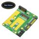 SATA 3.0 22PIN Interface to 2 x NGFF M.2 Key-B Key B+M SATA SSD Adapter Converter Card With SATA 7Pin Data Cable