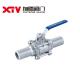 Welding Connection Form 3-PCS Floating Ball Valve Q61F Structure