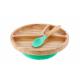 Unbreakable Bamboo Lacquer Bowl With Bamboo Baby Divided Plate Delicate Appearance