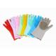 Wear Resistant Silicone Washing Gloves , Silicone Brush Gloves For Washing Dishes