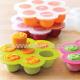 Flexible Freezer Safe Silicone Baby Food Container/Silicone Ice Tray With Clip-On Lid