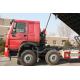 50T 12 Wheels Red Sinotruk Howo 8x4 Heavy Duty Dump Truck With 30M3 Capacity LHD