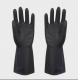 heave duty latex black industrial rubber glove