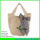 LUDA natural beach straw bags bowknot deco raffia hobo straw tote bag