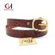 Cowhide Crocodile Embossed Leather Belt