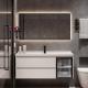 Luxury Wall Hung Vanity Unit With Ceramic Basin Rectangle
