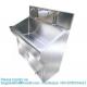 Double Hand Washing Sink Wash Basin With Automatic Sensor Or Pedal Customized 304 Stainless Steel Scrub Sink Induction