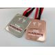 Zinc Alloy Karate Sub Ribbon Medals With Soft Enamel , Die Casting Sport Medals