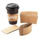 Kraft Corrugated Paper Promotional Insulated Cup Cover Logo Customized