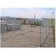 Silver Color Portable Event Fencing , Construction Chain Link Fence Panels