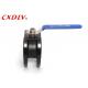 WCB Carbon Steel Wafer Thin Flanged Ball Valve with Stainless Steel Handle