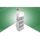 White Four Shelf Cardboard Free Standing Display Units Offset Printing