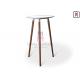 2ft White MDF Restaurant Bar Tables H100cm With Solid Wood Legs