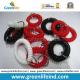 Standard White Black Red Wrist Coil Bands W/Key Ring