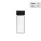 Hold 3-5pack Glass Child Resistant Jar With Clear White Black Smell Proof Cap