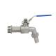 Floating Ball Valve Stainless Steel Thread Faucet Tap Fitting Straight Through Type