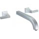 Concealed Three Hole Wall Mounted Basin Taps , Two Handle Lavatory Faucet
