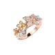 Wedding rings Rose Gold Butterfly Diamond Ring 18K gold diamond rings