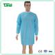 FDA Unisex 25G Disposable Blue Lab Coats With Knitted Cuff