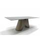 Italian Modern Dining Table Rectangle 8 Seat Metal Stone Luxury Marble Dining Table