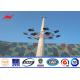 25m Height 8mm Thickness Shopping Mall High Mast Pole 15 Years Warrenty
