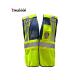 Fluorescent Yellow Customized Logo High Visibility Reflective Vest for Security Guards