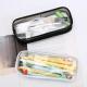 Boys or Girls 19*7*4.5cm Clear Exam Pencil Case with Zipper and 2022 at Office