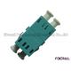 Aqua Fiber Optic Adapter For OM3 MM Patch Cord And Pigtail LC Connector Attached