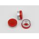 13mm Red Smooth Flange Flip Off Aluminum Plastic Cover For Injection Vials