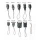 8mm / 10mm Black Lanyards Accessories Mobile Phone Strap Fast Delivery