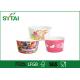 PE Coated disposable ice cream cups Custom Printed With Logo