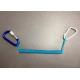 Plastic Bungee Coiled Cord W/Colored Carabiner Hook Simple Tether Leash