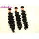 Loose Wave Virgin Indian Hair , Indian Curly Hair Extensions Tangle Free