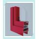 Anodized Flat Open Window Aluminum Profile For Glass Wall Red Color ISO Certification