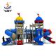 Colorful Outdoor Playground Equipment Kids Outside Plastic Slide