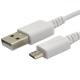 White USB2.0 Charge Data Cable A MALE to Micro 5 Pin Connector Cable