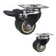80kg Loading 2 TPR Twin Wheel Furniture Casters With Grip Ring Stem