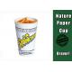 Colorful Food Grade Recyclable Paper Cups With Lids For Hot / Cold Drinks