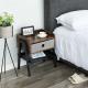 Particleboard Nightstands, Bedside Table, Nightstands with Fabric Drawer,